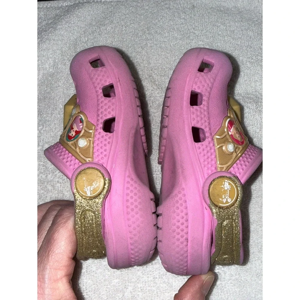 Girls Disney Princess Crystal Pink Crocs Size‎ Child 4